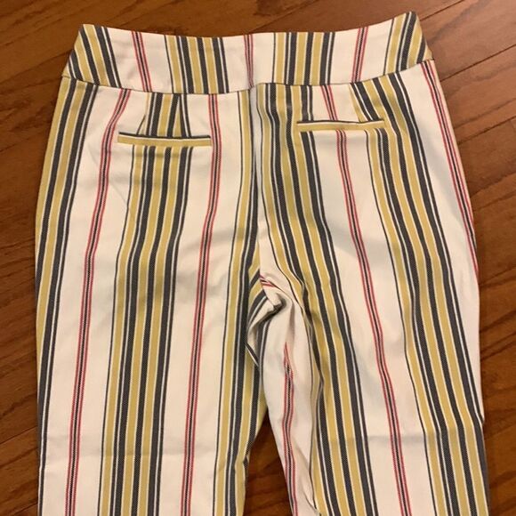 Cato size 12 Capri/cropped pants. Multicolor Stripe NWOT - Picture 5 of 8